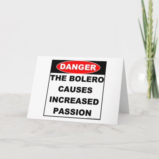 Dangers of Bolero Notecard Kaart (Voorkant)