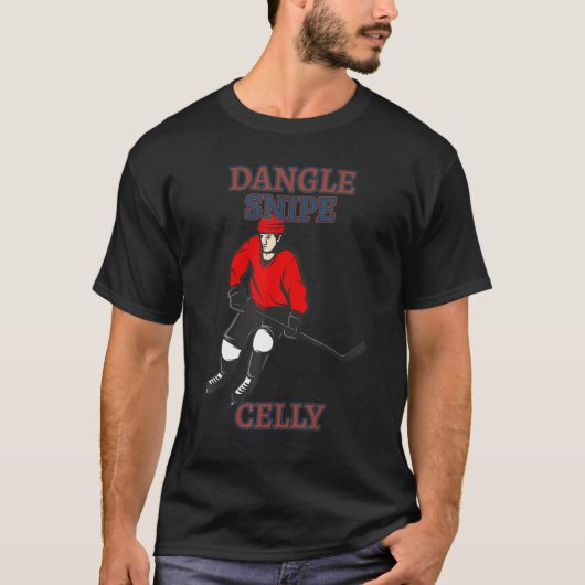 Dangle Snipe Celly Hockey Quote Sarcastisch 1 T-shirt (Voorkant)