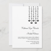 Dangling Flowers and Sparkles Wedding Invitation Kaart (Voorkant)