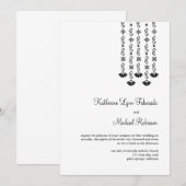 Dangling Flowers and Sparkles Wedding Invitation Kaart (Voorkant / Achterkant)
