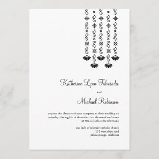 Dangling Flowers and Sparkles Wedding Invitation Kaart
