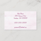 Dangling Pink-telefoonontvanger Visitekaartje (Achterkant)