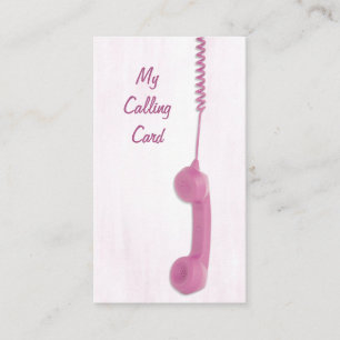 Dangling Pink-telefoonontvanger Visitekaartje