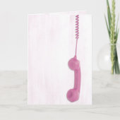Dangling Roze Kaart voor telefonische ontvangst (Voorkant)
