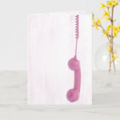 Dangling Roze Kaart voor telefonische ontvangst (Gele Bloem)