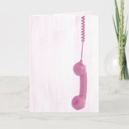 Dangling Roze Kaart voor telefonische ontvangst
