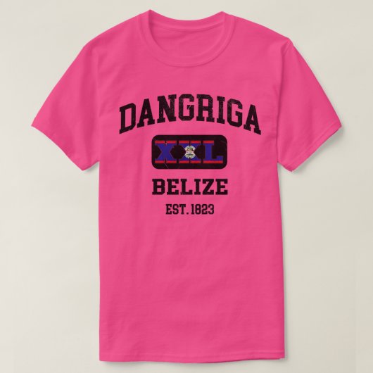 Dangriga Belize XXL Atletisch ontwerp T-shirt (Design voorkant)