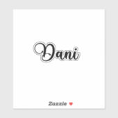 Dani Name - Handgeschreven kalligrafie Sticker (Vel)
