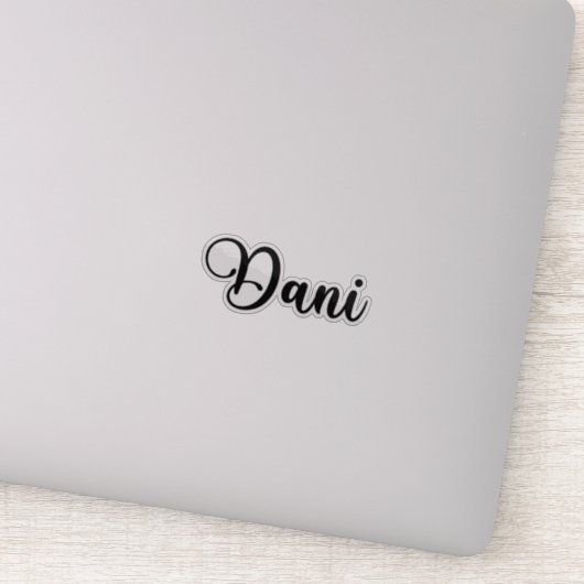 Dani Name - Handgeschreven kalligrafie Sticker (Detail)