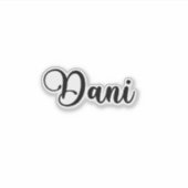 Dani Name - Handgeschreven kalligrafie Sticker (Voorkant)