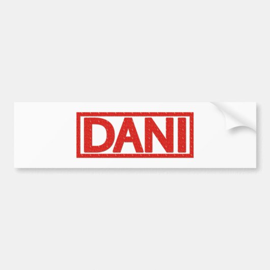 Dani Stamp Bumpersticker (Voorkant)