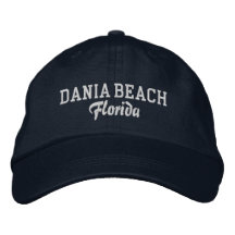 Dania Beach Florida Geborduurde Honkbalpet