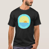 Dania Beach Florida Retro Sunset T-shirt (Voorkant)