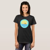 Dania Beach Florida Retro Sunset T-shirt (Voorkant volledig)