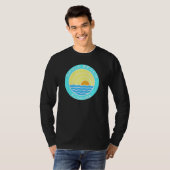 Dania Beach Florida Retro Sunset T-shirt (Voorkant volledig)