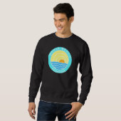 Dania Beach Florida Retro Sunset Trui (Voorkant volledig)