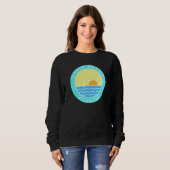Dania Beach Florida Retro Sunset Trui (Voorkant volledig)