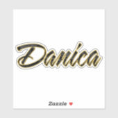 Danica black gold Lettering Aufkleber Sticker (Vel)