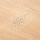 Danica Classic Elegant Huwelijk Acryl Uitnodigingen (Laagn)