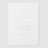 Danica Classic Elegant Huwelijk Vellum Uitnodigingen (Voorkant)