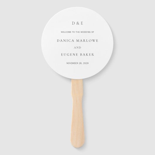 Danica Classic Elegant Trouwprogramma Handwaaier (Voorkant)