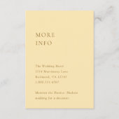 Danice Butter Geel Moderne bruiloft Informatiekaartje (Voorkant)