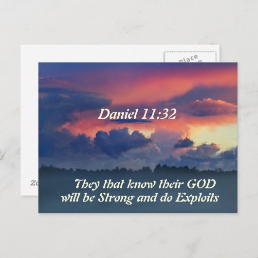 Daniel 11:32 Bijbelversie Briefkaart (Voorkant / Achterkant)
