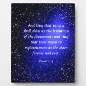 Daniel 12:3 Plaque Fotoplaat (Voorkant)