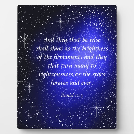 Daniel 12:3 Plaque Fotoplaat (Voorkant)