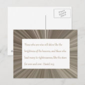 Daniel 12:3 Scripture Post Card Briefkaart (Voorkant / Achterkant)
