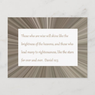 Daniel 12:3 Scripture Post Card Briefkaart