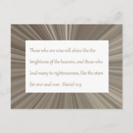 Daniel 12:3 Scripture Post Card Briefkaart