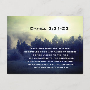 Daniel 2:21-22 Hij verandert tijden en seizoenen Briefkaart