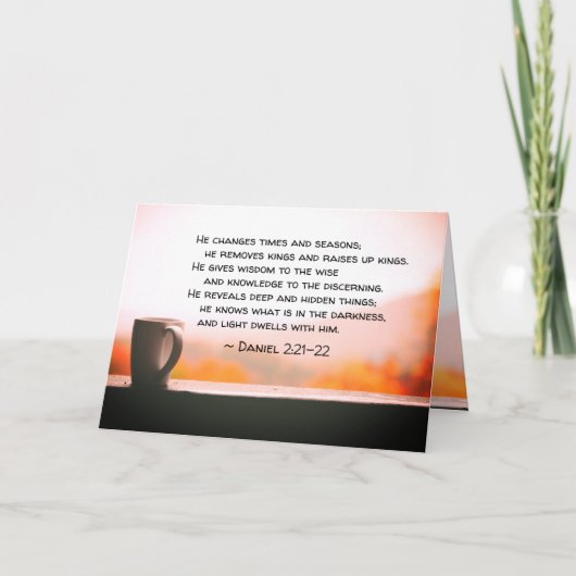 Daniel 2:21-22 Hij verandert tijden en seizoenen Kaart (Voorkant)