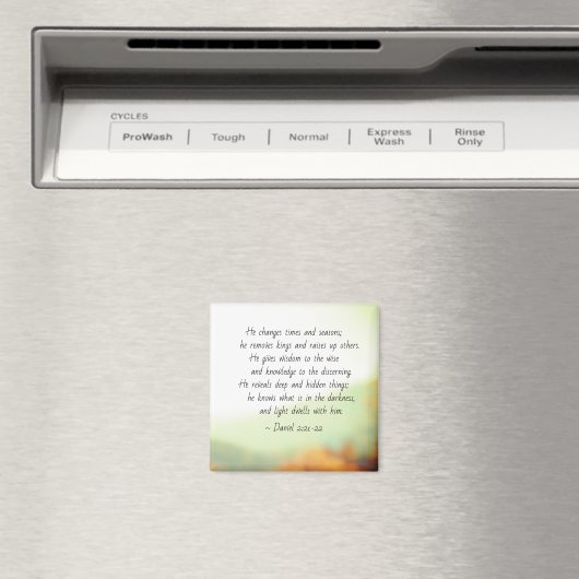 Daniel 2:21-22 Hij verandert tijden en seizoenen Magneet (Insitu (Vaatwasser))