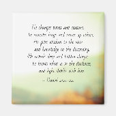 Daniel 2:21-22 Hij verandert tijden en seizoenen Magneet (Voorkant)