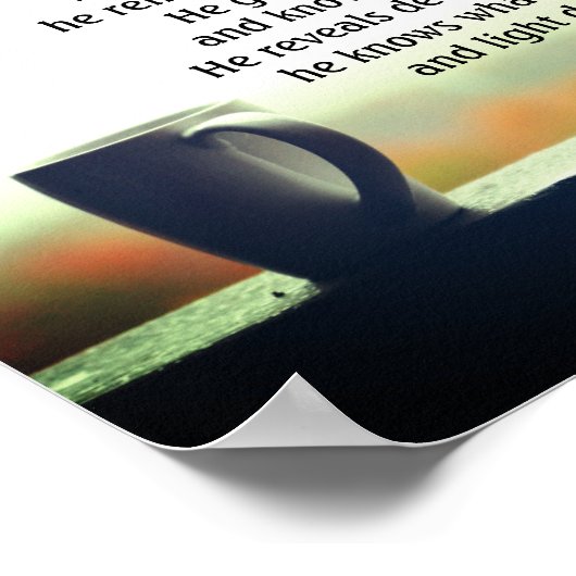 Daniel 2:21-22 Hij verandert tijden en seizoenen Poster (Hoek)