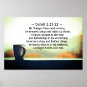 Daniel 2:21-22 Hij verandert tijden en seizoenen Poster (Voorkant)