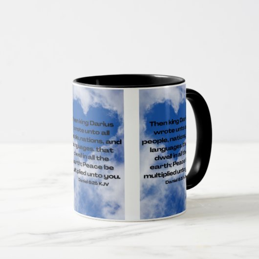 Daniel 6:25 KJV Bijbel Verse Pic Two-Tone Mok (Voorkant rechts)
