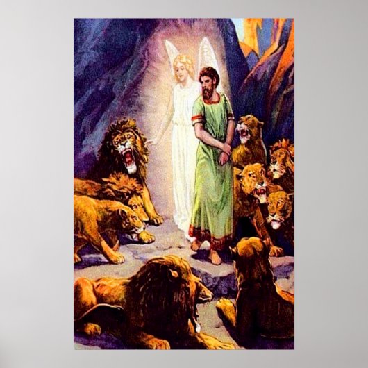 Daniel 6 God beschermt Daniel tegen Harm poster (Voorkant)