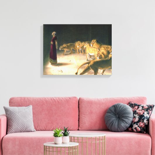 Daniel Answer To King In Lions Den Briton Riviere Canvas Afdruk (Insitu (Woonkamer))