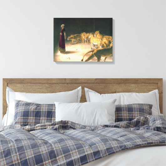 Daniel Answer To King In Lions Den Briton Riviere Canvas Afdruk (Insitu (Slaapkamer))