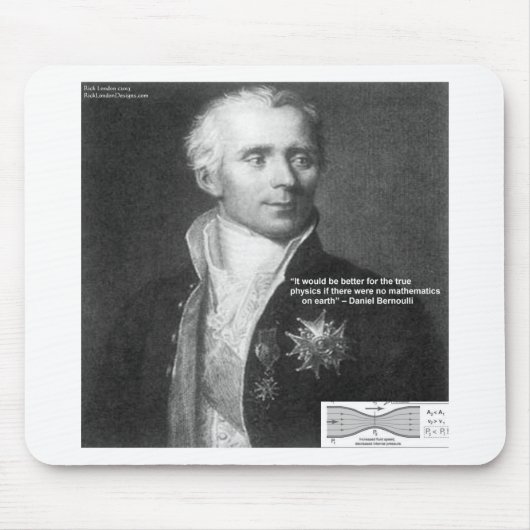 Daniel Bernoulli Echte Fysica Citaat Cadeaus & Kaa Muismat (Voorkant)