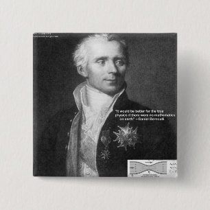 Daniel Bernoulli Echte Fysica Citaat Cadeaus & Kaa Vierkante Button 5,1 Cm