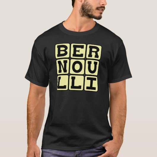 Daniel Bernoulli, van het Bernoulli-principe T-shirt (Voorkant)