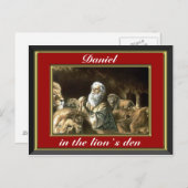 Daniël bidt in het rode briefkaart van de leeuwen (Voorkant / Achterkant)