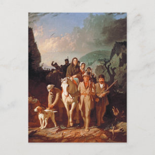 Daniel Boone begeleidt kolonisten Briefkaart