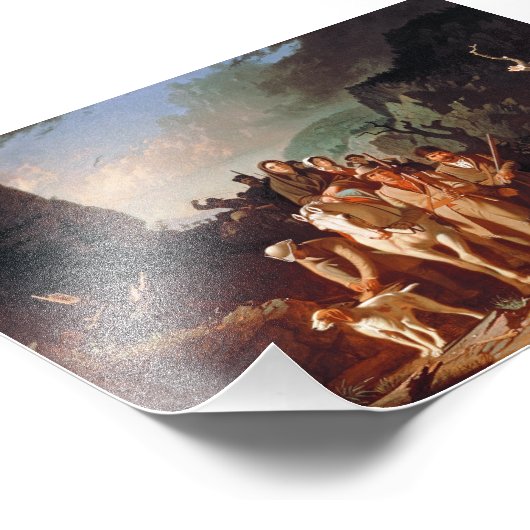 Daniel Boone begeleidt kolonisten Foto Afdruk (Hoek)