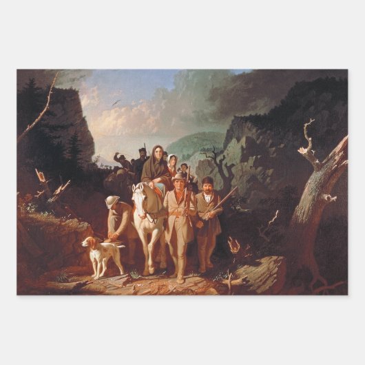 Daniel Boone begeleidt kolonisten Inpakpapier Vel (Voorkant)