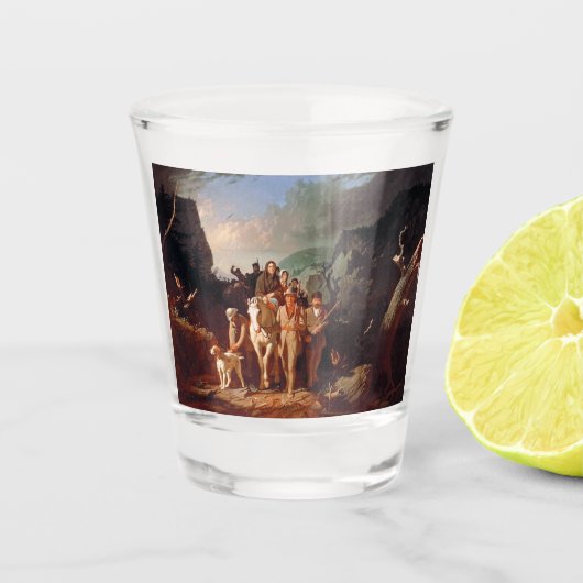 Daniel Boone begeleidt kolonisten Shot Glas (Voorkant)